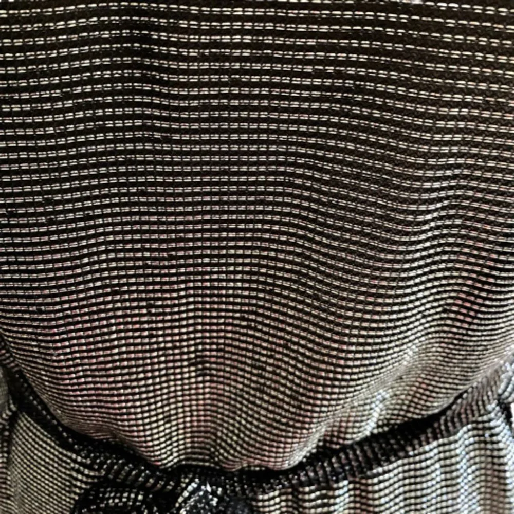 Vintage Miss Renfrew silver metallic shimmery tunic midi dress with belt - Picture 15 of 17